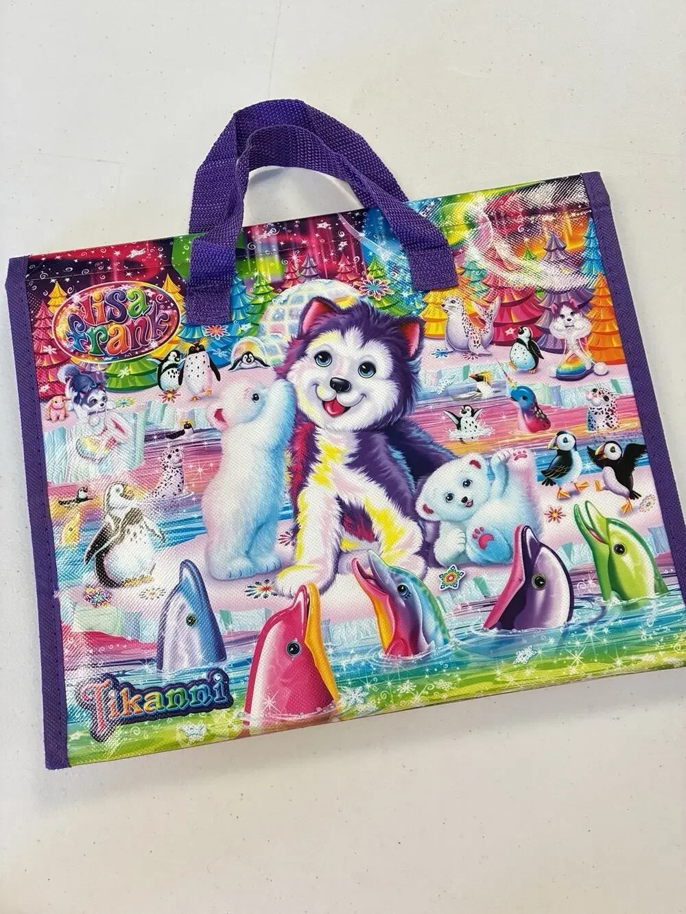 Lisa Frank 2020 Tikiani Trifold Portfolio (SK045) School Binder Folder 10x13